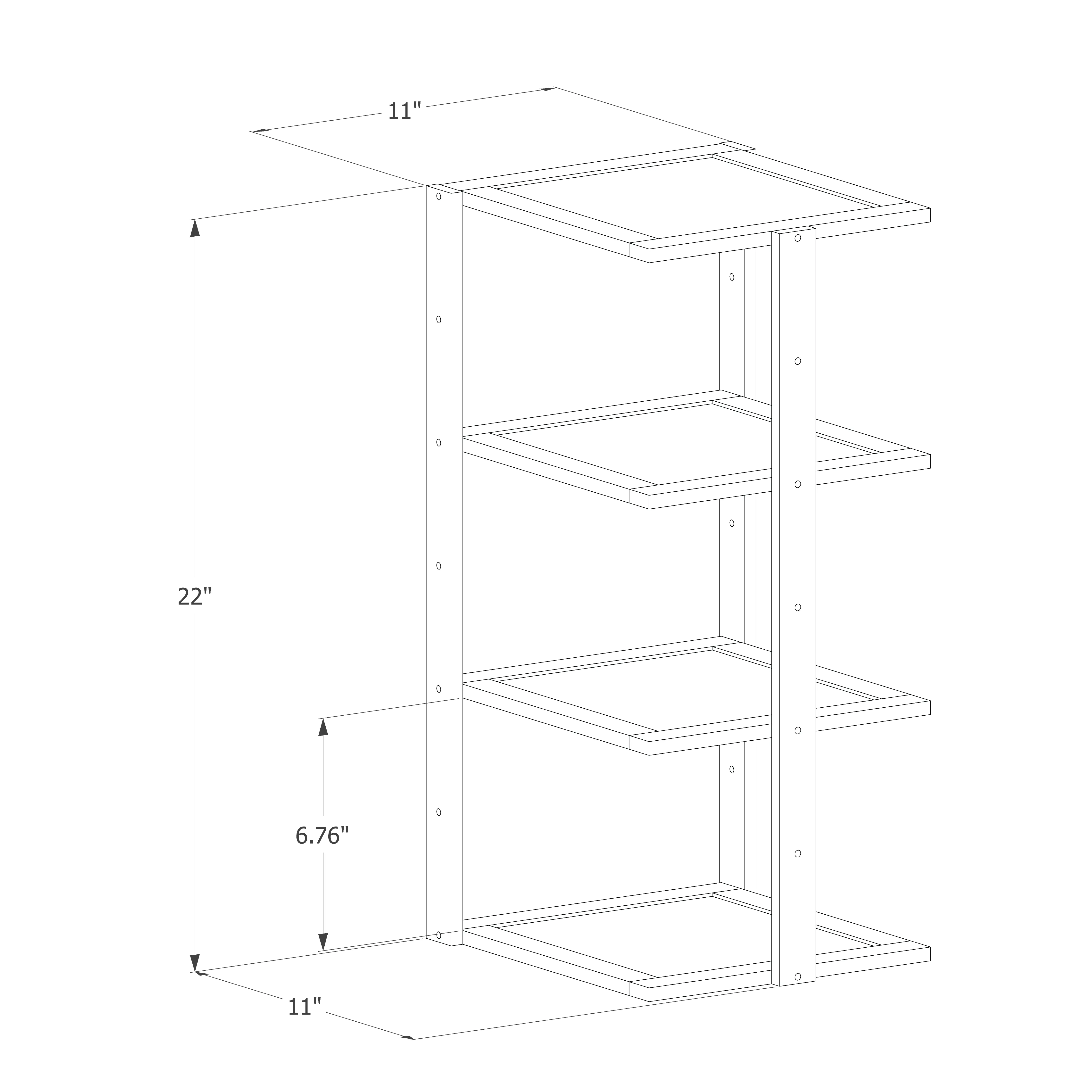 11" Single Stand Shoe Rack - Natural