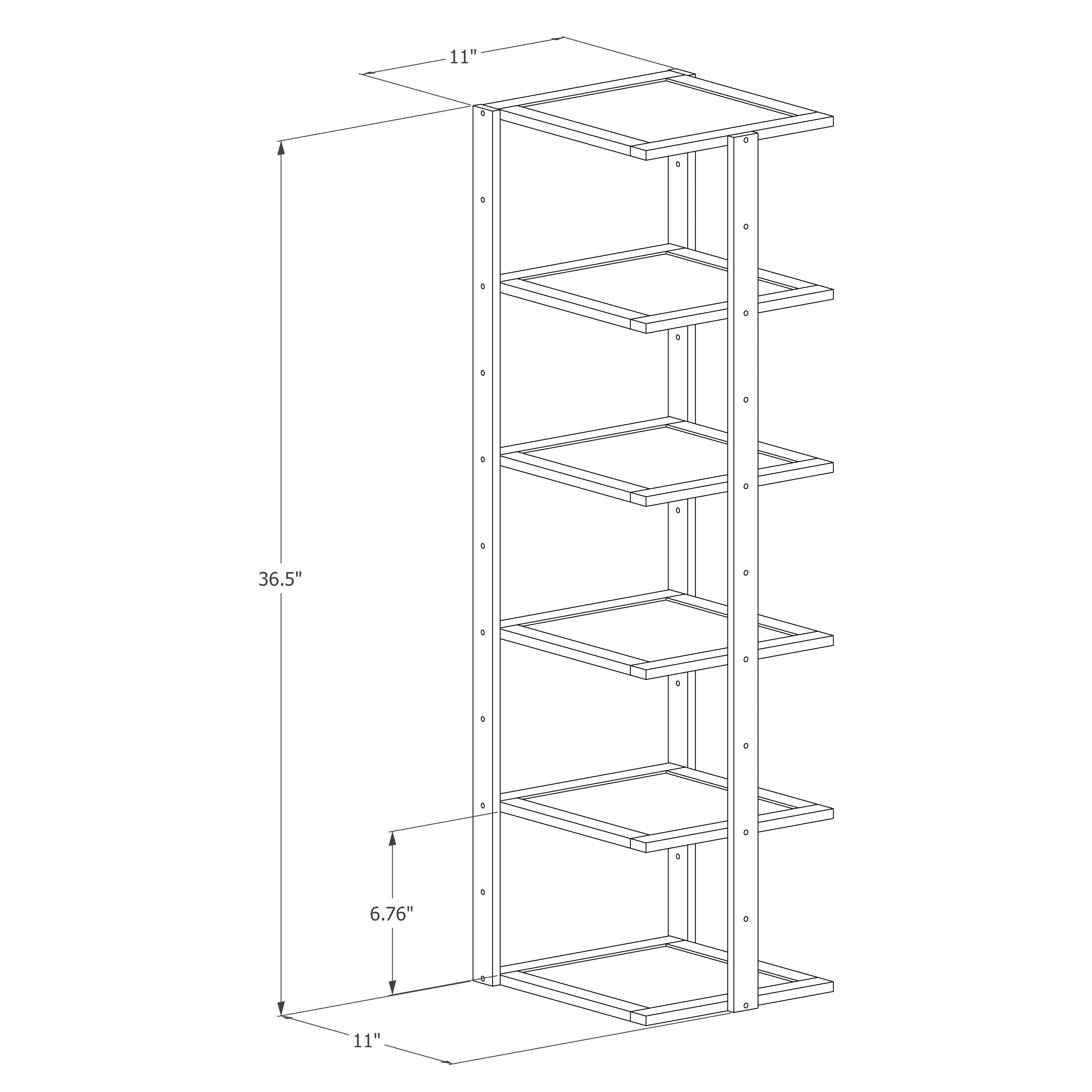 11" Single Stand Shoe Rack - Natural