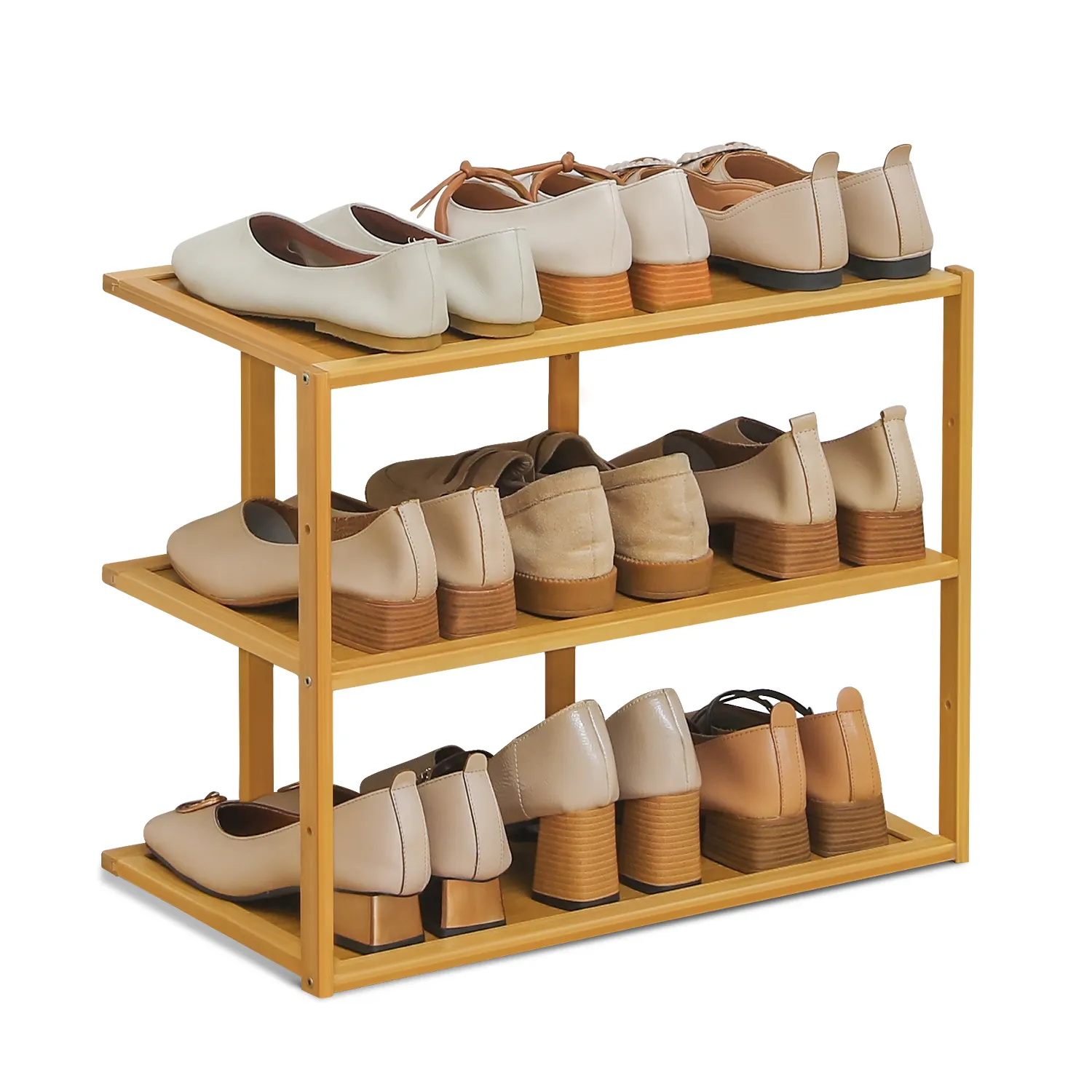 21" Single Stand Shoe Rack - Natural