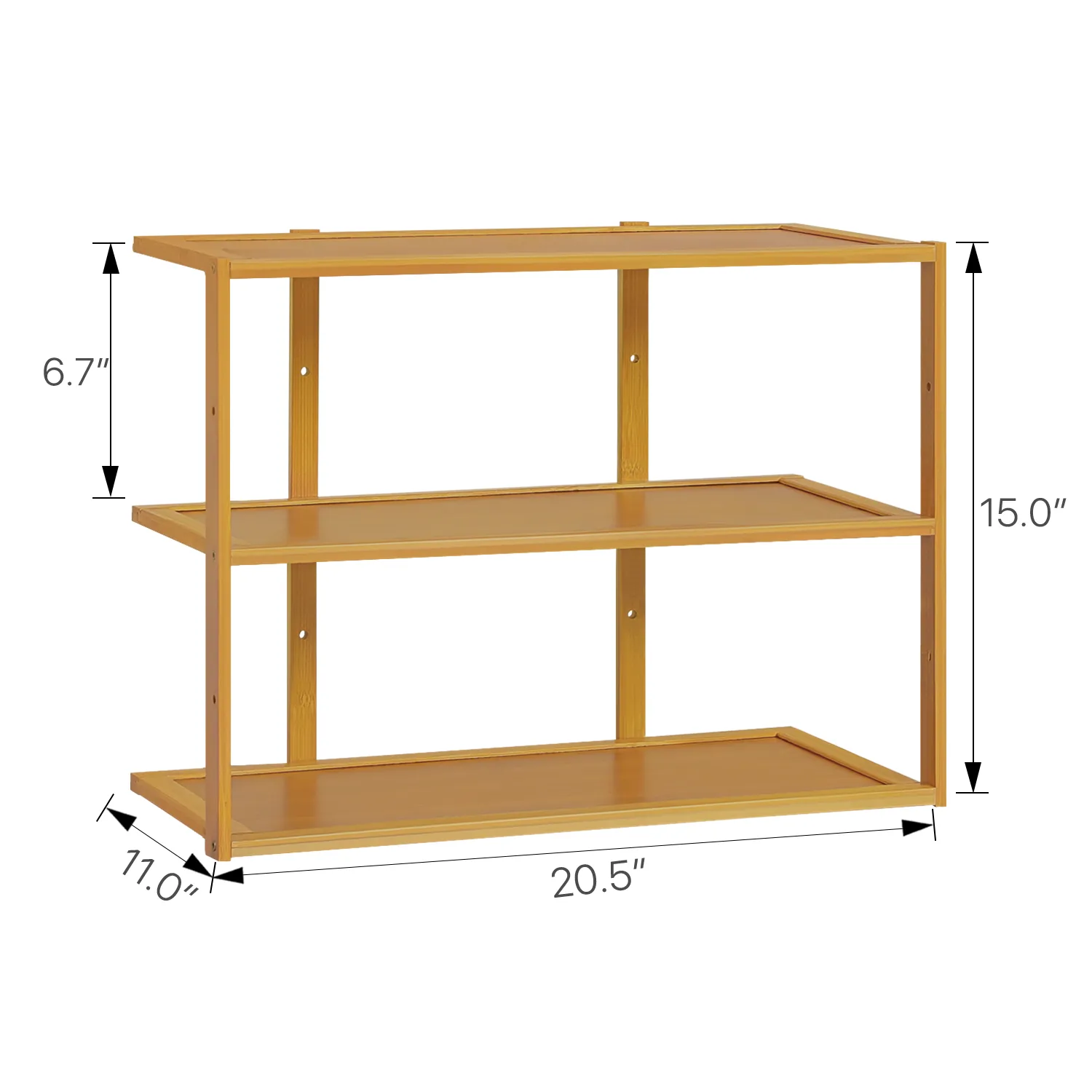 21" Single Stand Shoe Rack - Natural