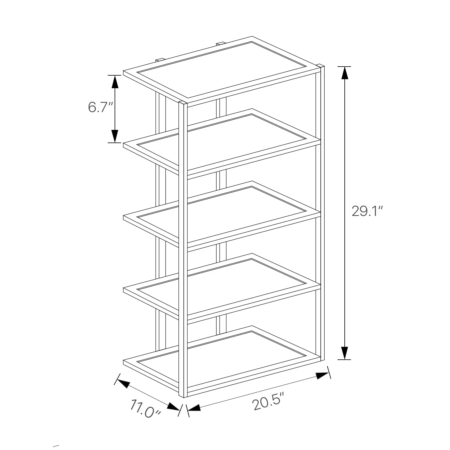 21" Single Stand Shoe Rack - Natural