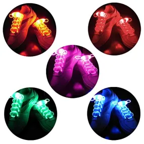 2win2buy 5 Pairs LED Light Up Shoelaces Casual Sneaker Waterproof Plastic Shoe Strings Halloween Christmas Party Disco Dancing Hip Pop Running Decorations Glow up Necessaries