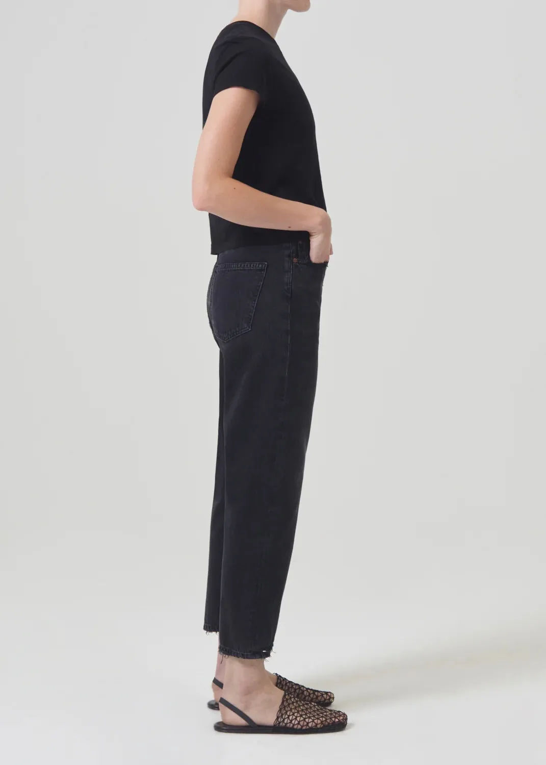 90's Crop Pant (Organic Cotton) - Tar