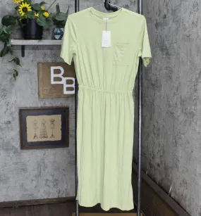 A New Day Women's Short Sleeve Cinched Waist Shift T-Shirt Dress Light Green S