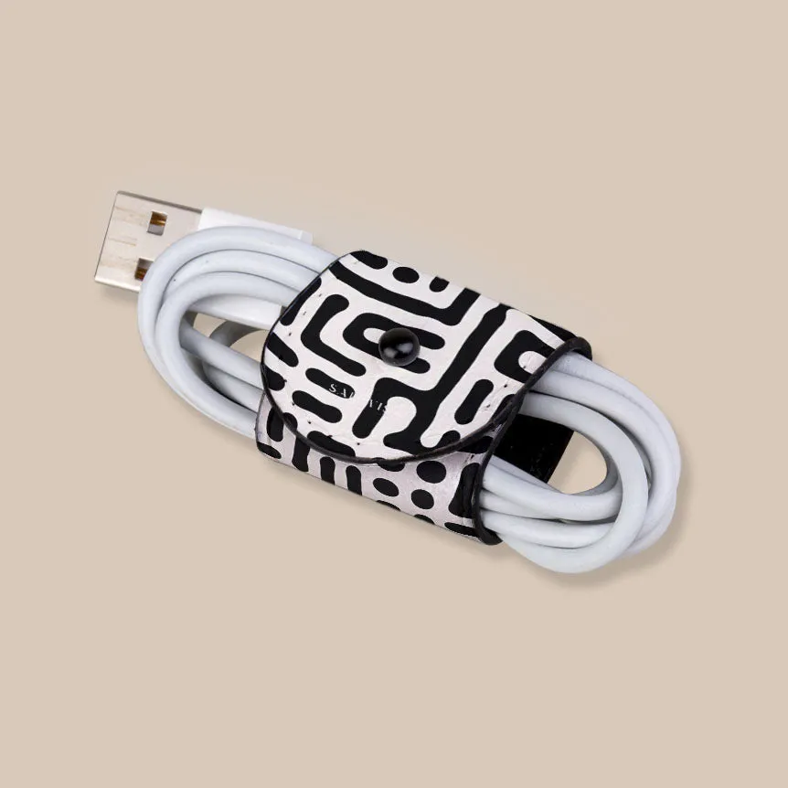 Black & White Maze EcoWrap Cord