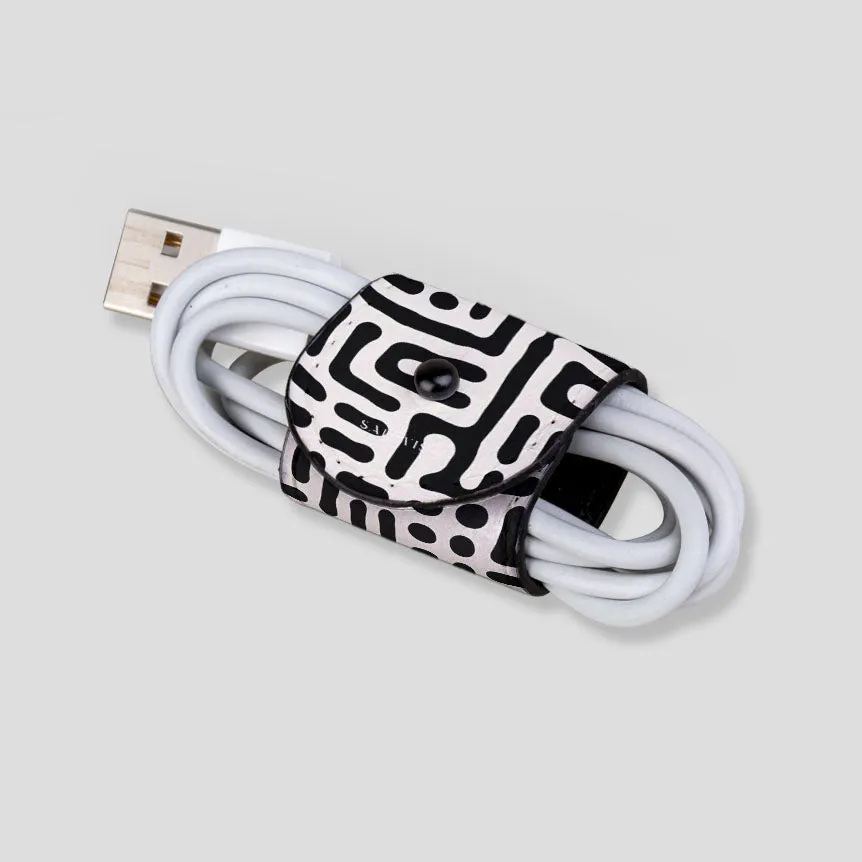 Black & White Maze EcoWrap Cord