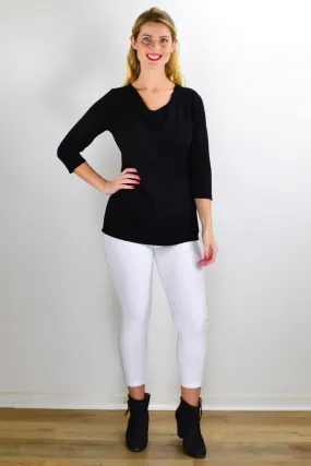 Black Bamboo Jersey Tunic Top