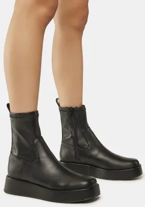 Black Not Okay Ankle Boots