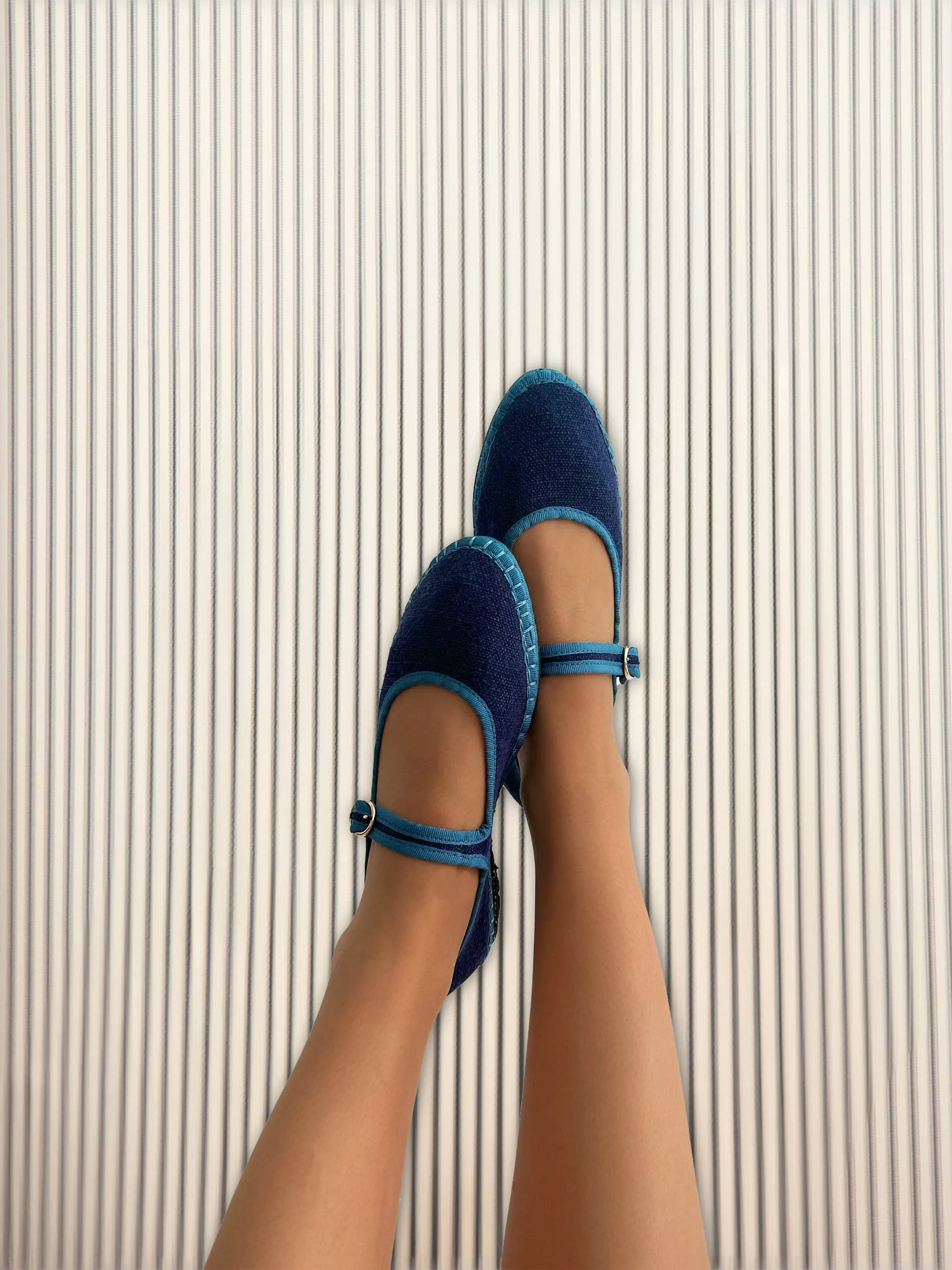 Blue Arthur Mary Jane flats