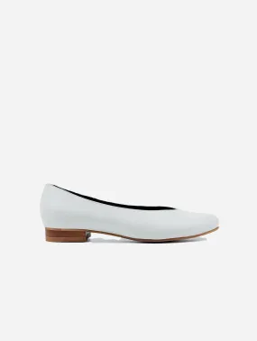 Desserto® Cactus Leather Vegan Ballerina Pumps | White