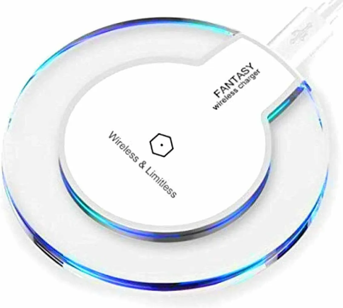 Fantasy Qi Fast Charging Crystal Pad For iPhone 8 8Plus X XS XR XS Max (White)