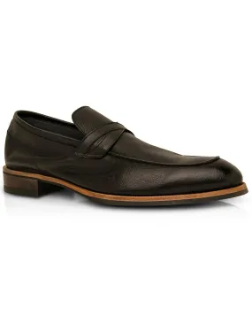 Firenze Nero Crisscross Leather Loafer