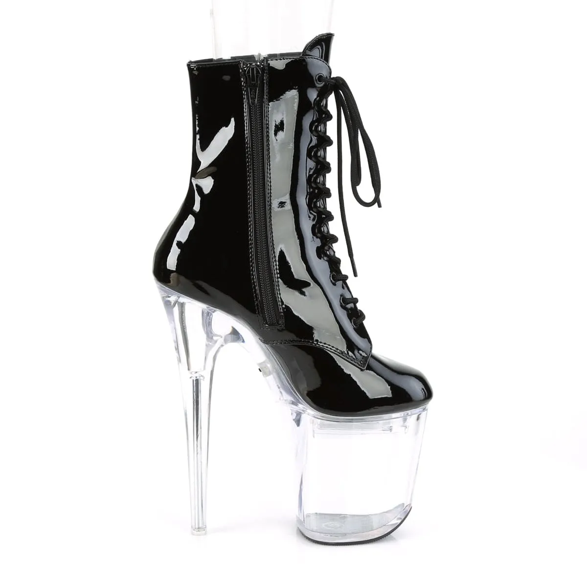 FLASHDANCE-1020-8 Black Patent/Clear