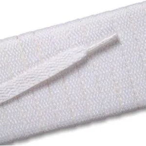 Flat Athletic Laces - White (2 Pair Pack) Shoelaces