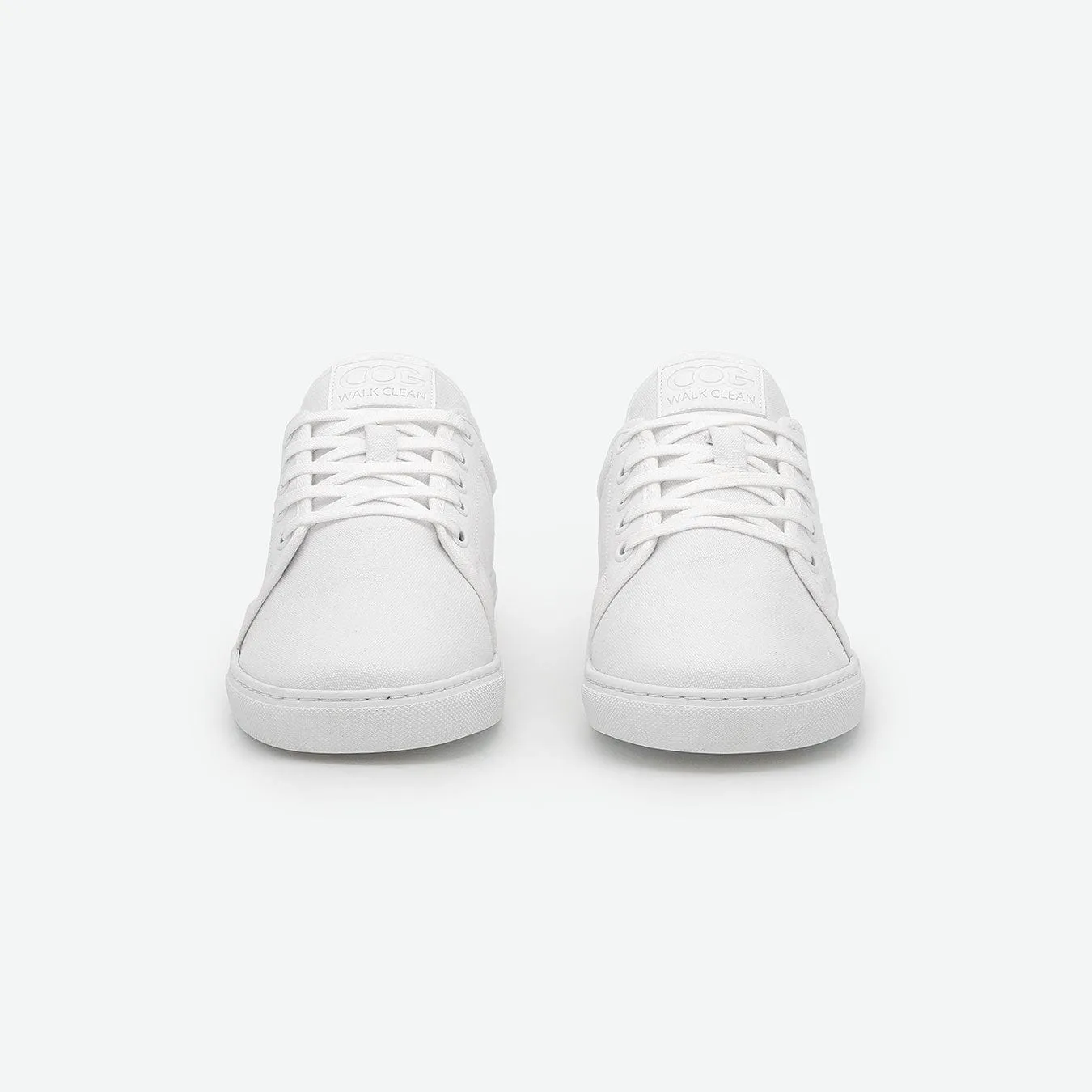 Gaia Unisex Recycled Canvas Vegan Sneakers | White