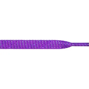 Glitter 3/8" Flat Laces - Purple (1 Pair Pack) Shoelaces