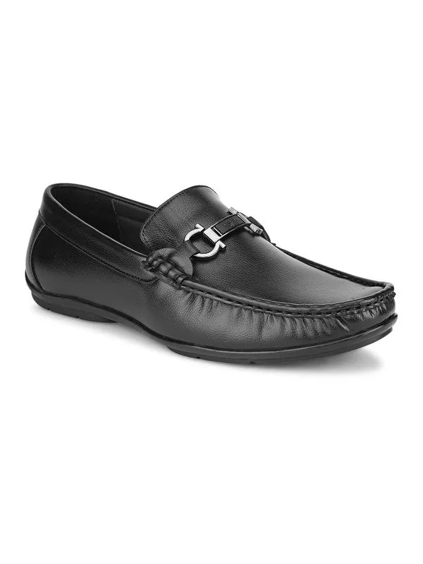 Hydes N Hues Black Classy Loafers For Men