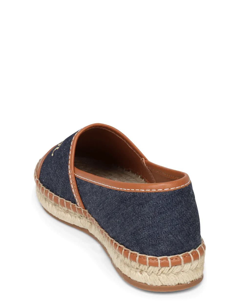 Jenna Denim Flat Espadrille in Indigo