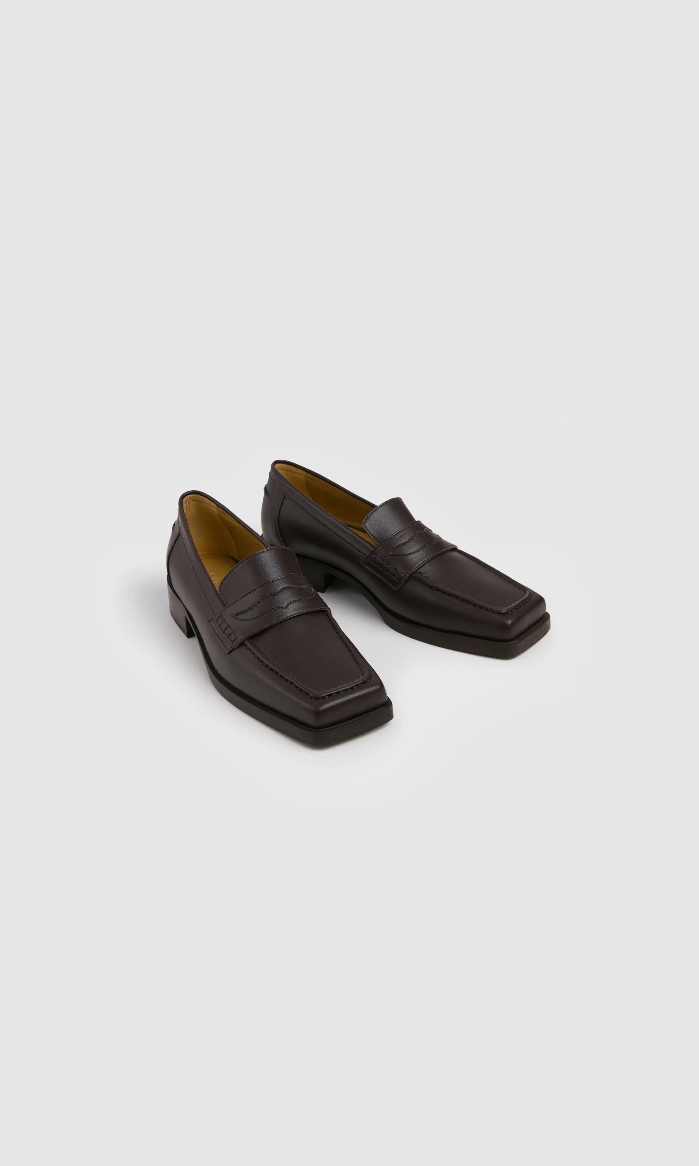 Joan Vegan Olive & Apple Leather Loafers | Brown