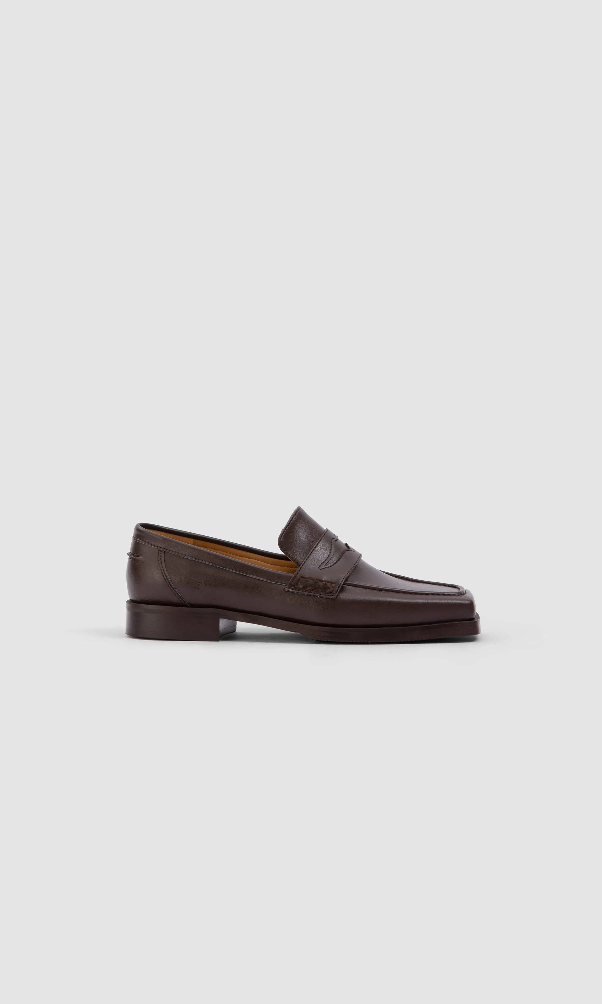 Joan Vegan Olive & Apple Leather Loafers | Brown