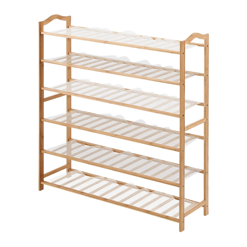 Levede Bamboo Shoe Rack Storage Wooden 80cm
