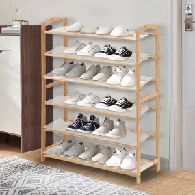 Levede Bamboo Shoe Rack Storage Wooden 80cm