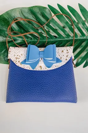 Little Girl's Blue / Gold Vegan Purse by Oakley Rae Handmade