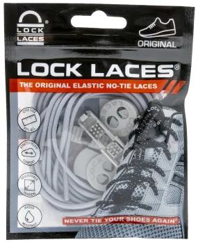 Lock Laces No Tie Shoelaces Solid Grey | Buy Lock Laces No Tie Shoelaces Solid Grey here | Outnorth