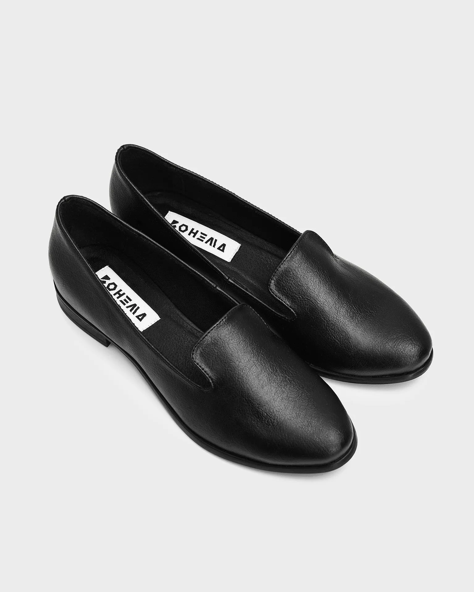 Lords Women's Grape Leather Vegan Loafers | Black