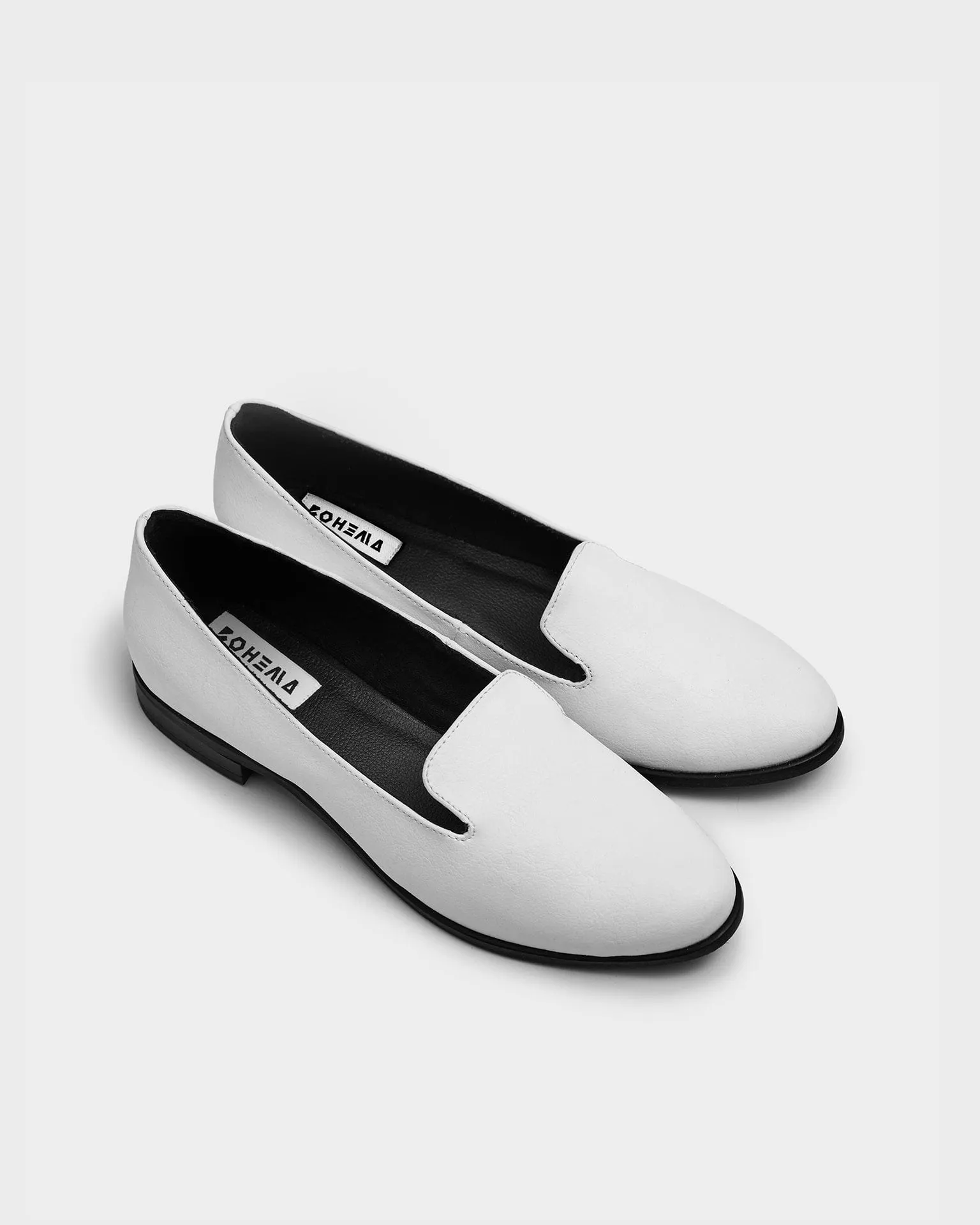 Lords Women's Grape Leather Vegan Loafers | White