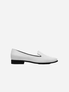 Lords Women's Grape Leather Vegan Loafers | White