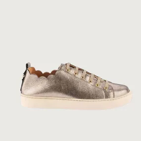 Maison Toufet Julie Gold Leather Trainers