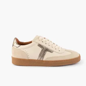 Maison Toufet Solveig Beige Leather Trainers