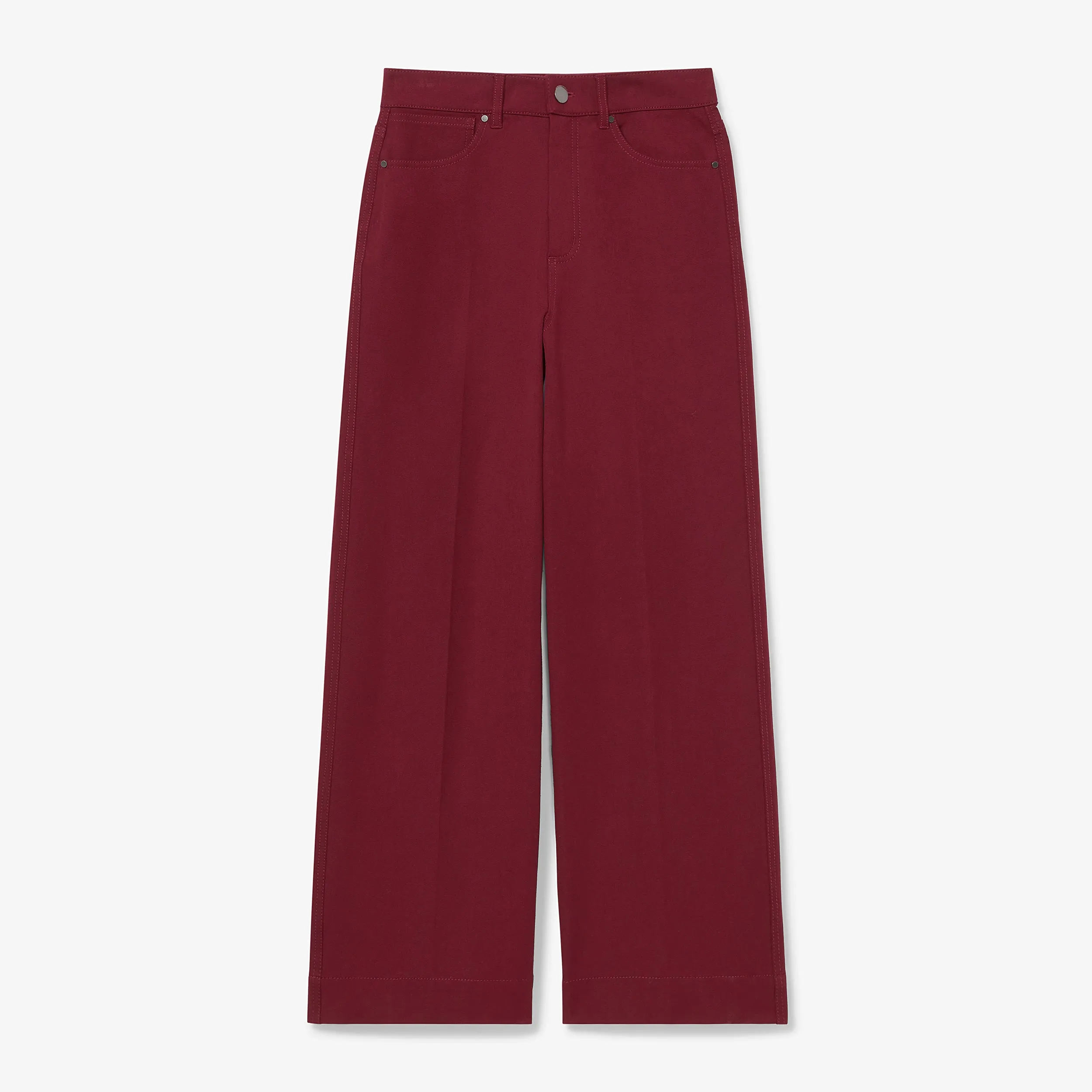 Milo Wide-Leg Jean - Eco Better Than Denim :: Berry Jam