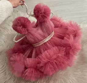 New Sleeveless Baby Birthday Party Fluffy Cute Girls Dress