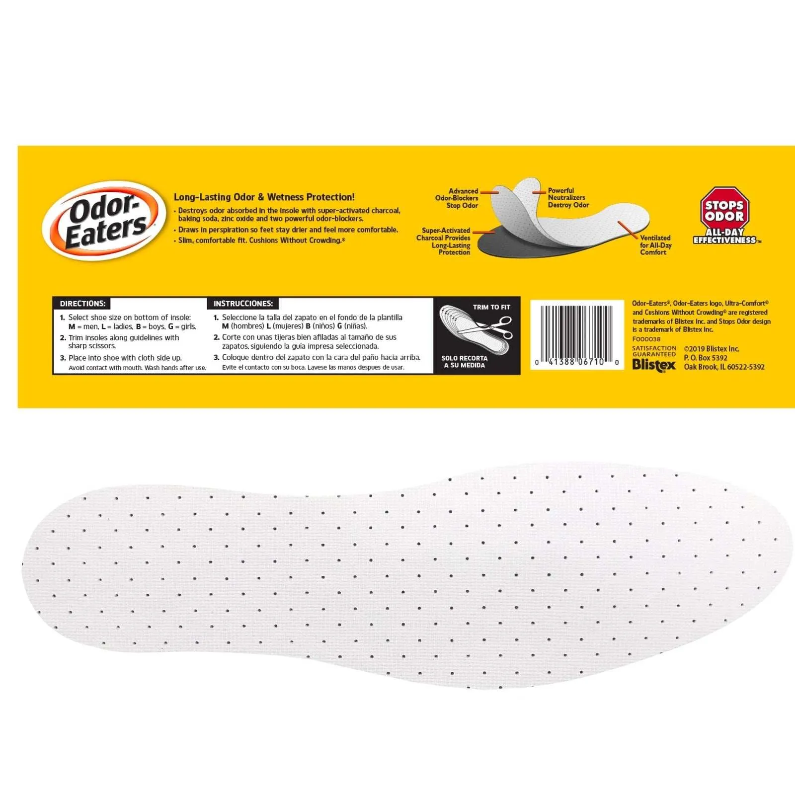 Odor Eaters Ultra-Comfort Odor-Destroying Insoles - 3 Pairs