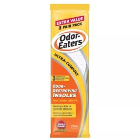 Odor Eaters Ultra-Comfort Odor-Destroying Insoles - 3 Pairs