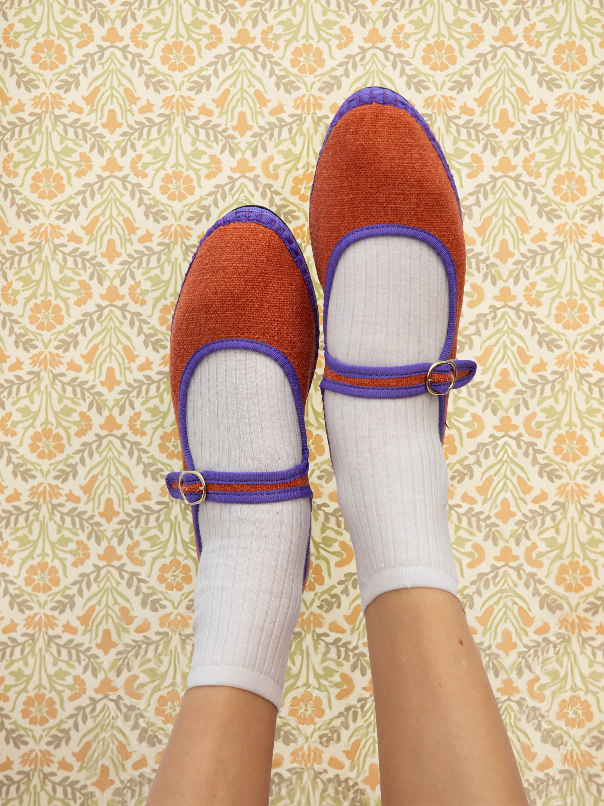 Orange D'Artagnan Mary Jane flats