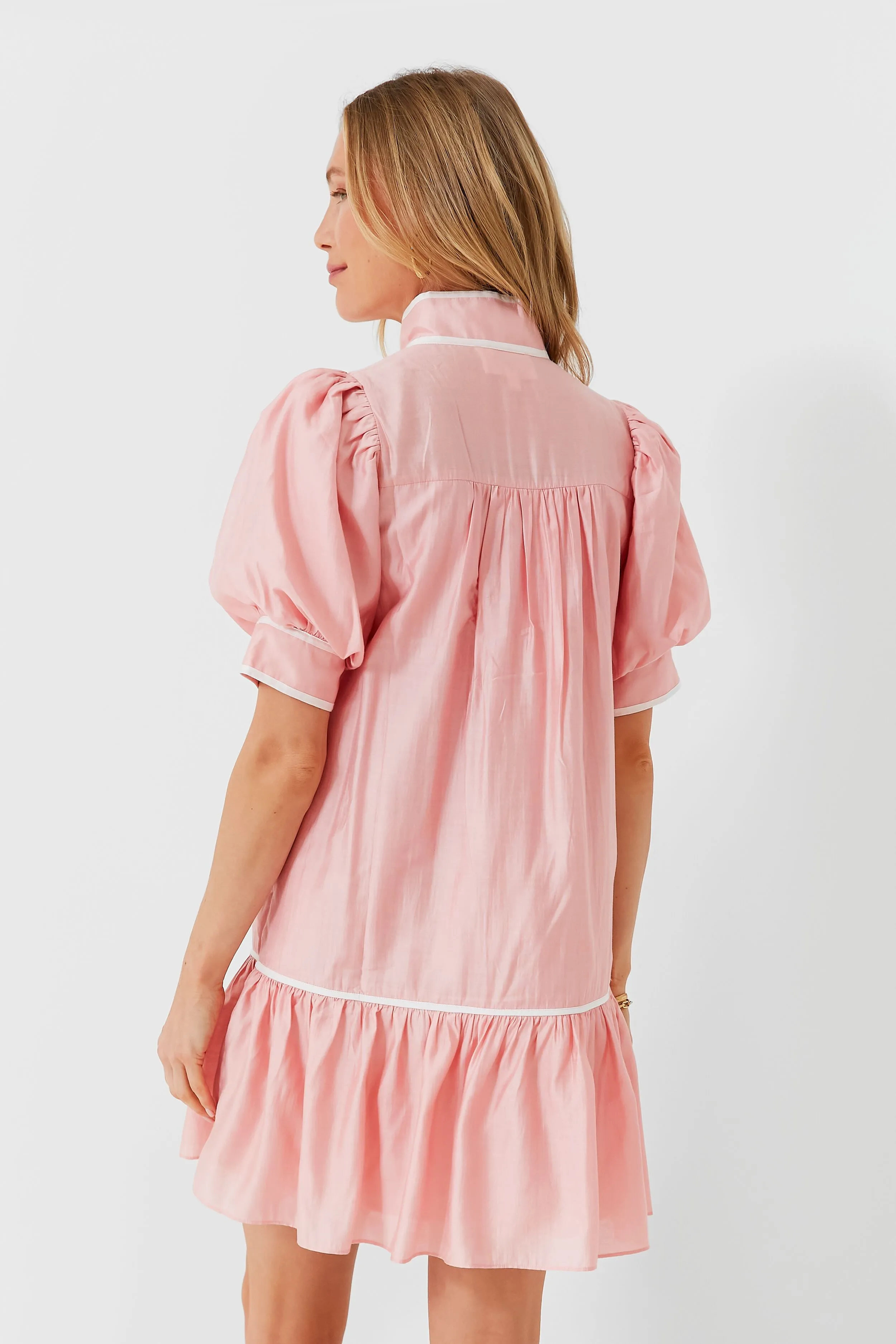 Pink Puff Sleeve Beatrix Dress