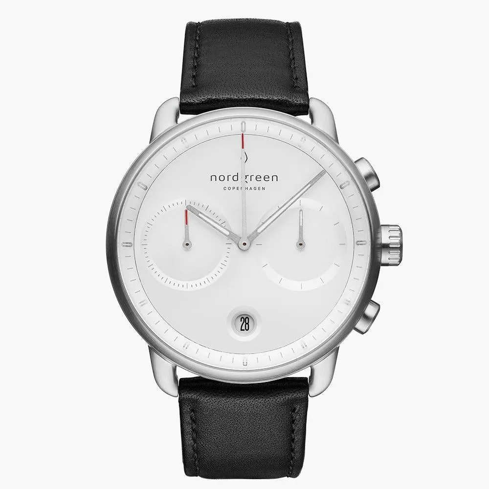 Pioneer | White Dial - Black Vegan Leather - Refurbished