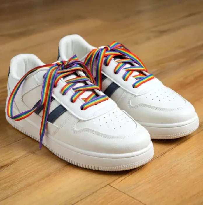 Pride ''Rainbow'' Striped Shoe Laces