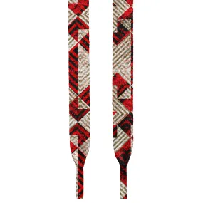 Red Grooves Shoelaces