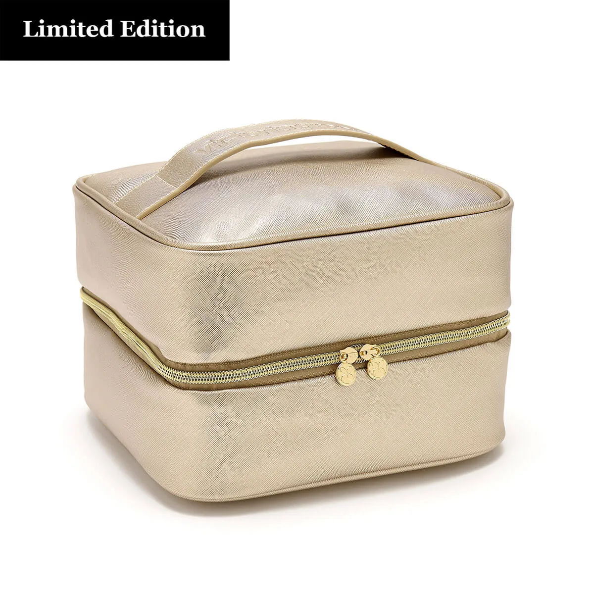 'Reese' Folding Vanity Case in Gold