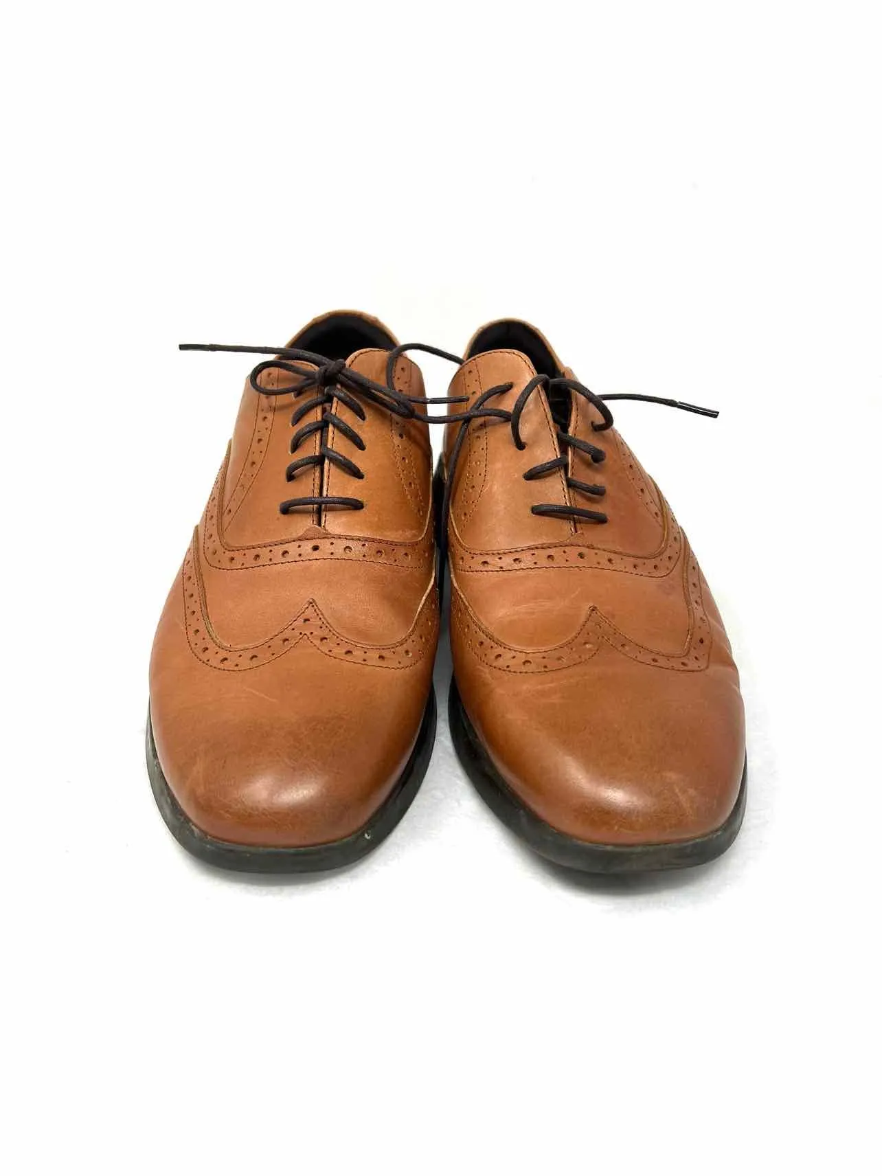 Size 11 Tan Brogue Leather Men's Loafers- Men's