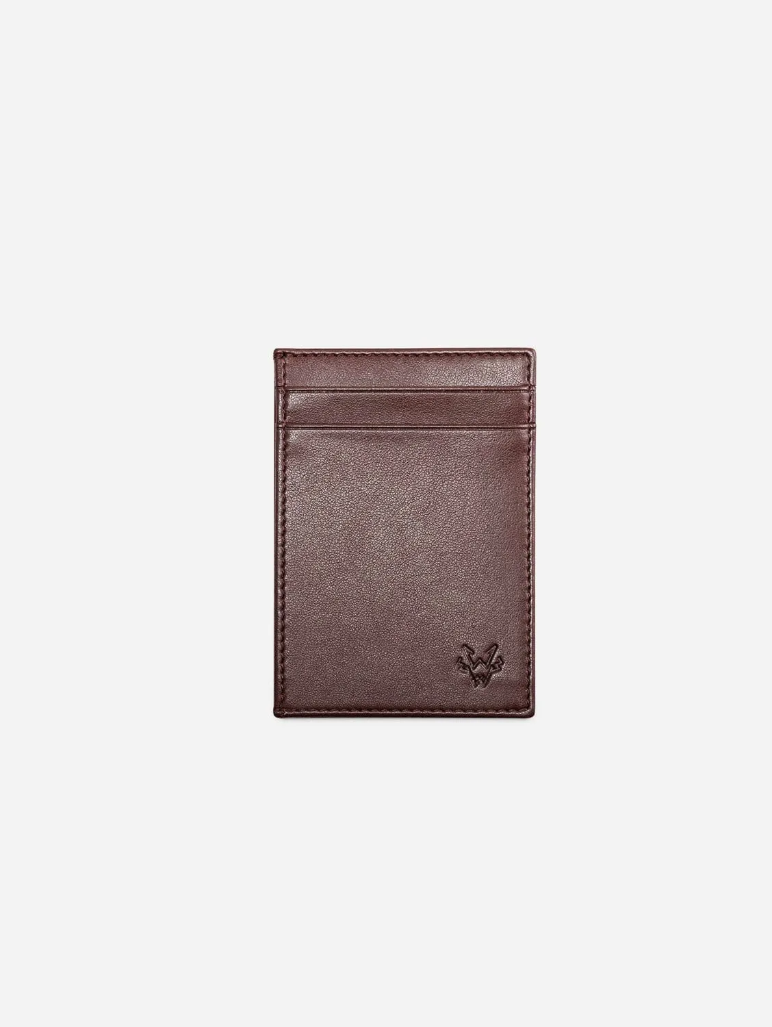 Slim Vegan Leather RFID Protective Card Holder | Chestnut Brown