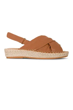 Slip on Leather Espadrille | TAN | BALI TT