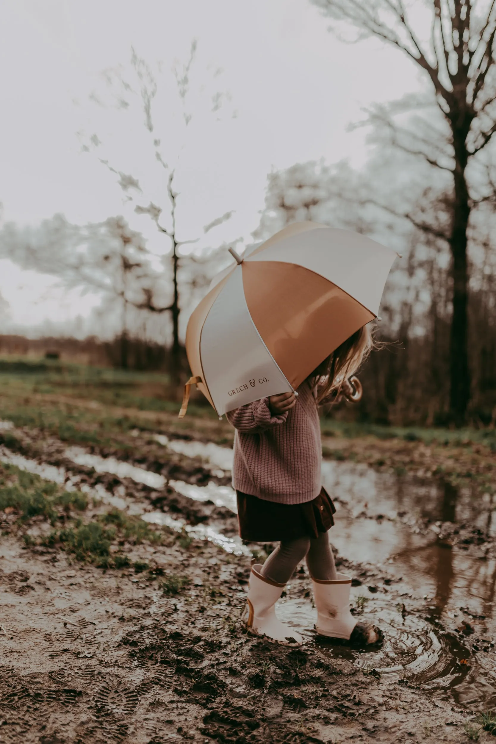 Sustainable Rain Umbrellas - Rust