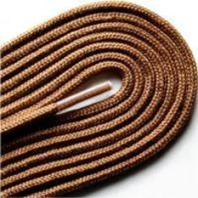 Thin Round Fashion Dress 1/8" Laces - Light Brown (2 Pair Pack) Shoelaces