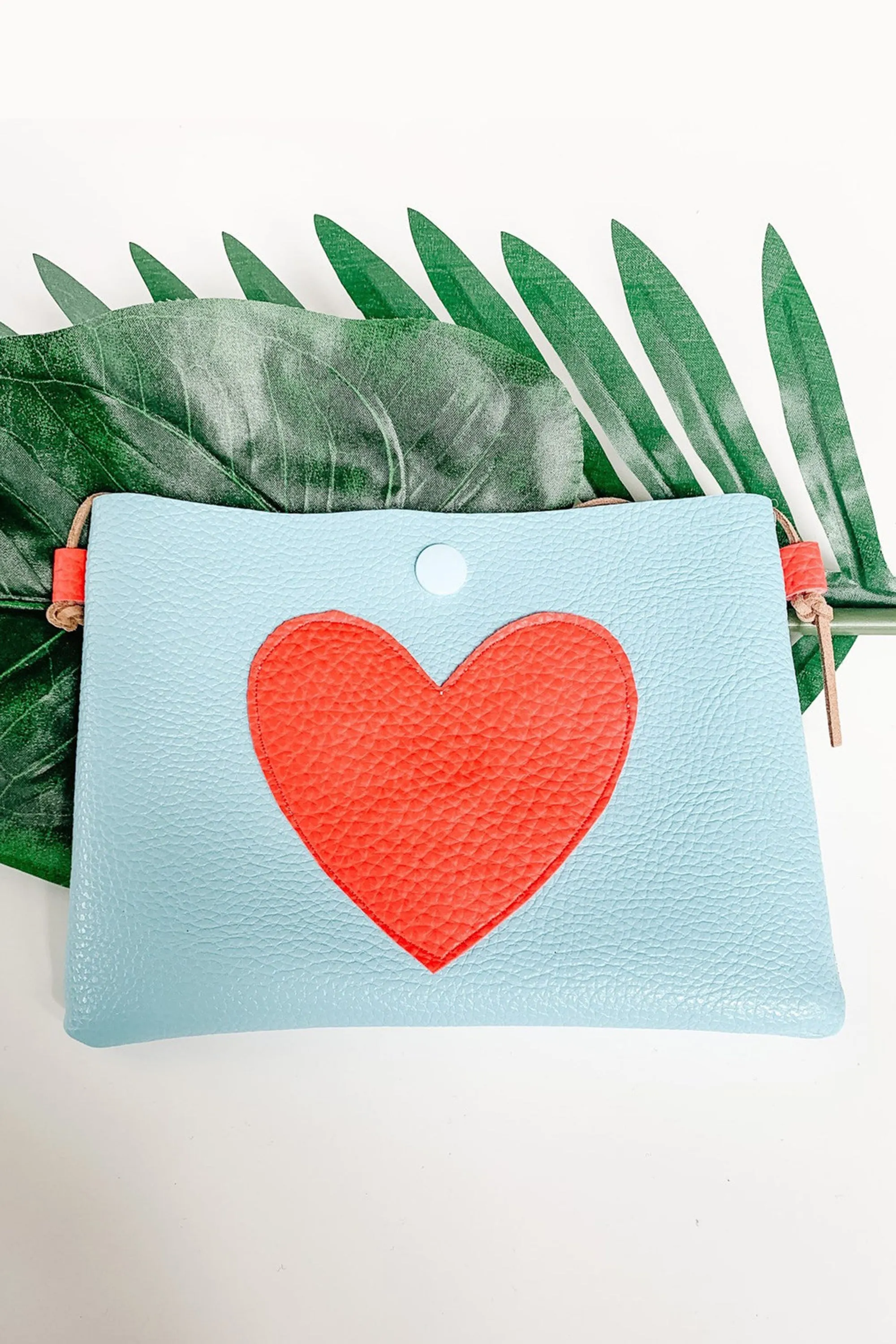 Vegan Leather Red Heart Purse by Oakley Rae Handmade