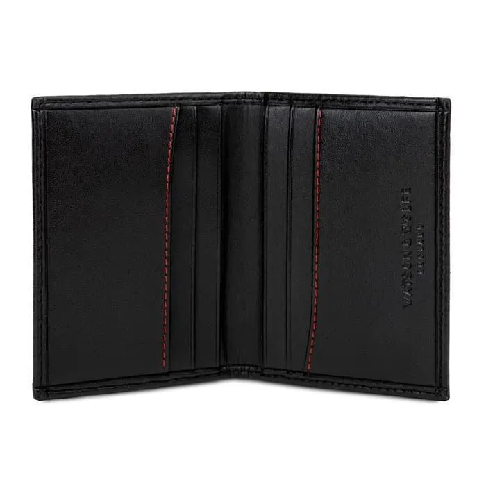 Vegan Leather RFID Protective Bifold Card Holder | Black